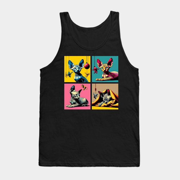 Sphynx Pop Art - Cute Kitties Tank Top by PawPopArt